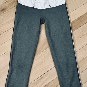 Gray and White Jogger Pants